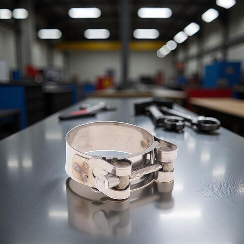Stainless Steel Exhaust Band Clamp, Exhaust Clamp Stainless Steel Exhaust Band Replacement for Motorcycle Water Hose Car Automotive Replacement Exhaust Clamps (48-51mm) in Saudi Arabia