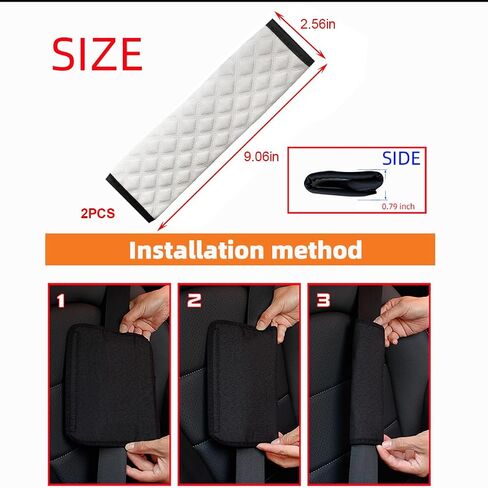 Car Seat Belt Cover, 2PCS Comfortable Vehicle Seatbelt Protector Pad for Shoulder & Neck, Soft Automotive Interior Safety Strap Cushion Accessories, Universal for SUV Sedan Truck (Pink) in Saudi Arabia