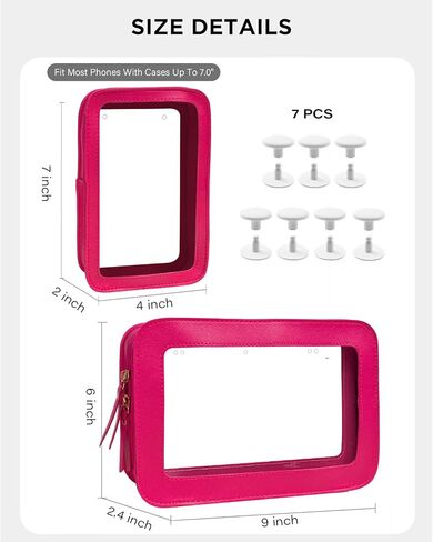 LETGO 2 Packs Clear Pouch Bag Accessories for Insert Bags Travel Clear Toiletry Organizer Divider Storage Inner Pouch Phone Holder for Beach Tote Bags Accessories in Kuwait