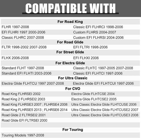 واقيات محرك قضيب التصادم PSLER للتجول على الطريق الإنزلاق، طريق King Street Glide Electra Glide CVO وTrike موديلات 1997-2008 OEM 46549-03 (كروم) in Saudi Arabia