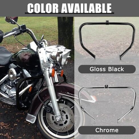 واقيات محرك قضيب التصادم PSLER للتجول على الطريق الإنزلاق، طريق King Street Glide Electra Glide CVO وTrike موديلات 1997-2008 OEM 46549-03 (كروم) in Saudi Arabia