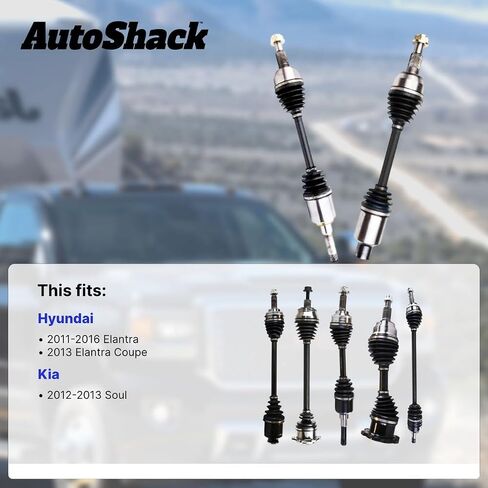 مجموعة عمود محور محور Autoshack الأمامي من 2 2012-2013 KIA Soul FWD Driver و DSK1361PR in Saudi Arabia