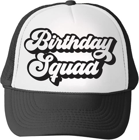 Tees & Tails عيد ميلاد Girl Girl Hat Retro 90's Black & White Cap in Saudi Arabia
