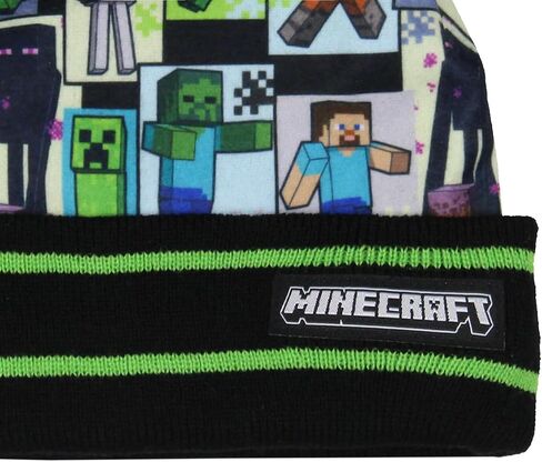 Minecraftfrft تسامي شخصية رسومية الرسم الجدة المتماسكة الكفة بوم بوم قبعة الشتاء قبعة البرد in Saudi Arabia