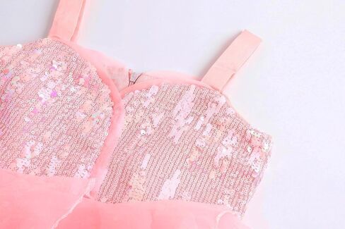 9 Pcs Halloween Pink Witch Costume for Girls Sequins Mesh Princess Dress with Accessories in Saudi Arabia