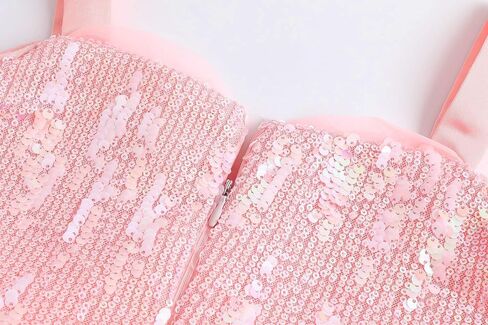9 Pcs Halloween Pink Witch Costume for Girls Sequins Mesh Princess Dress with Accessories in Saudi Arabia