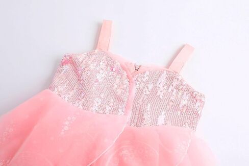 9 Pcs Halloween Pink Witch Costume for Girls Sequins Mesh Princess Dress with Accessories in Saudi Arabia