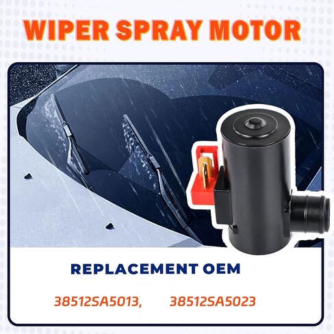 Windshield Washer Pump Compatible with 2002-2006 Honda CRV 1984-1993 Honda Accord 1984-1987 Honda Civic,Replacement OEM# 38512SA5013, 38512SA5023 in Saudi Arabia
