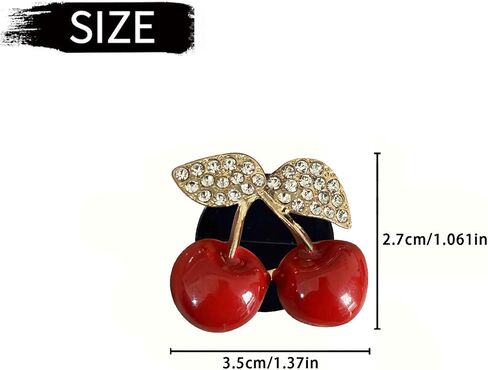 4Pcs Cherry Car Air Vent Freshener Perfume Clip, Rhinestone Air Outlet Fragrance Perfume Clip Freshener, Car Decor（Cherry Flavour） in Saudi Arabia