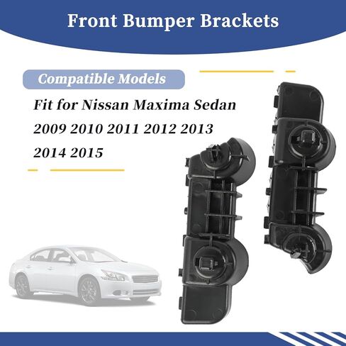 A Pair Left & Right Side Front Bumper Brackets Plastic Black 62221-9N00A 62220-9N00A Compatible with Nissan Maxima Sedan 2009-2015 in Saudi Arabia