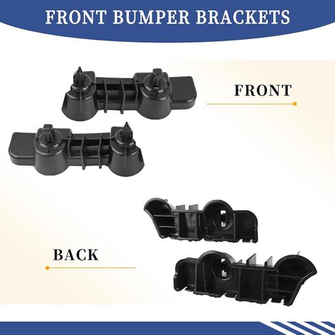 A Pair Left & Right Side Front Bumper Brackets Plastic Black 62221-9N00A 62220-9N00A Compatible with Nissan Maxima Sedan 2009-2015 in Saudi Arabia