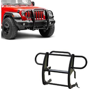 Black Horse Grille Brush Bumper Guard Modular Black Compatible with 2020-2024 Jeep Gladiator|2018-2024 Jeep Wrangler(Excl. 21-24 V8 Engine and Trims)-17JPJLMA in Saudi Arabia
