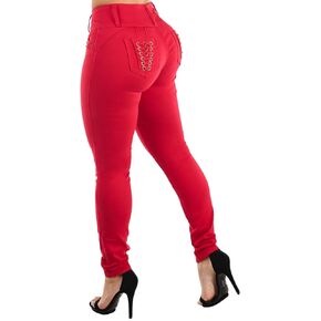 Moda Xpress بعقب الجينز الضيق للنساء - عالية الخصر ليفانتا كولا دفع الجينز in Kuwait