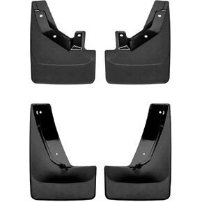 WeatherTech Custom No Drill Splash Guard MudFlaps for Suburban, Tahoe, Yukon XL, Yukon (Power-Retractable Steps) - Front & Rear Set, Black in Kuwait