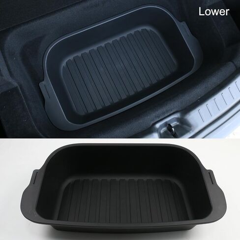 2 PCS Trunk Organizer لعام 2025 2026 Tesla Model Y Juniper Trunk Storage Box Tracher Rack in Kuwait