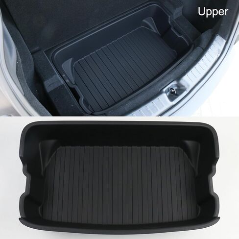 2 PCS Trunk Organizer لعام 2025 2026 Tesla Model Y Juniper Trunk Storage Box Tracher Rack in Kuwait