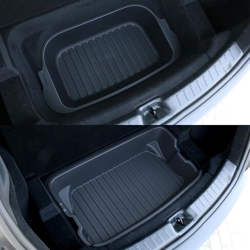 2 PCS Trunk Organizer لعام 2025 2026 Tesla Model Y Juniper Trunk Storage Box Tracher Rack in Kuwait
