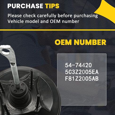 54-74420 Power Brake Booster متوافق مع Ford Sproce 2000-2005 F250 F350 F550 Super Duty 1999 2000 2001 2002 2003 2004 7.3L V8 6.8L V10 5.4L V8 5C3Z2005EA in Saudi Arabia