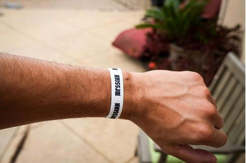 Messiah Wristband, Black and White Pattern, Religious Symbol Design in Saudi Arabia