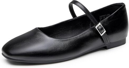 Trary Women's Flats,Mary Jane Ballet Shoes for Women,Square Toe Ankle Strap Flats for Women, Comfortable Dress Shoes. in Saudi Arabia
