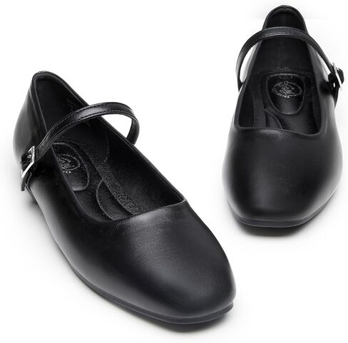 Trary Women's Flats,Mary Jane Ballet Shoes for Women,Square Toe Ankle Strap Flats for Women, Comfortable Dress Shoes. in Saudi Arabia