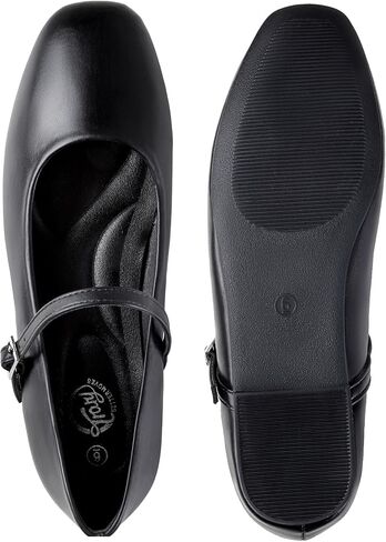Trary Women's Flats,Mary Jane Ballet Shoes for Women,Square Toe Ankle Strap Flats for Women, Comfortable Dress Shoes. in Saudi Arabia