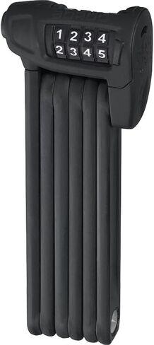 ABUS Bordo Combo Lite 6150/85 Folding Lock with Bag - Ultralight Combination Lock in Special Steel - Security Level Abus 6-85 cm - Black in Saudi Arabia