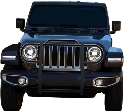 Black Horse Grille Brush Bumper Guard Modular Black Compatible with 2020-2024 Jeep Gladiator|2018-2024 Jeep Wrangler(Excl. 21-24 V8 Engine and Trims)-17JPJLMA in Saudi Arabia
