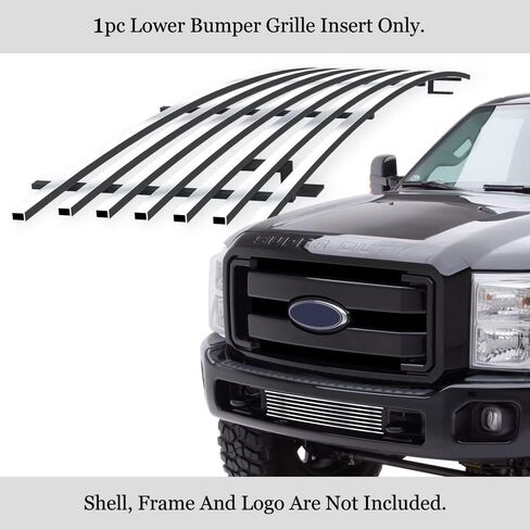 APS متوافق مع Ford F-250 F-350 F-450 F-550 SD 2011-2016 Lower Pumper Stains Steel SS Billet Grille Grille Insert S18-A92866F in Saudi Arabia