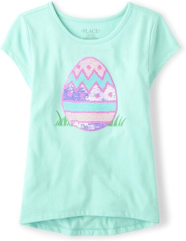 The Children's Place Baby Girls' Short Sleeve High Low Top, Sun Valley Heart, X-Small in Saudi Arabia