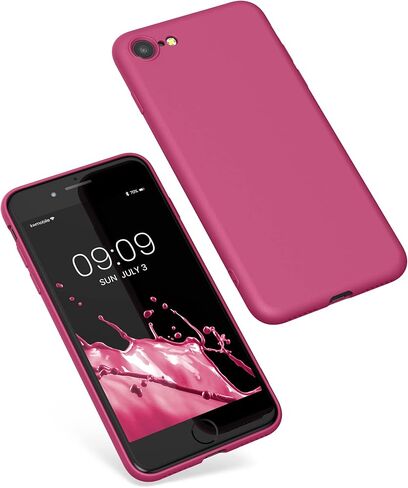 حافظة kwmobile متوافقة مع هاتف Apple iPhone SE (2022) / iPhone SE (2020) / iPhone 8 / iPhone 7 - غطاء هاتف نحيف واقٍ من السيليكون TPU - أزرق بلطيقي in Saudi Arabia