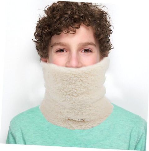 SAFIGLE Boy Girl Neck Warmer Scarf Windproof Lined for Boys Girls Thick Knit Cover for Cold Weather for Ages in Saudi Arabia