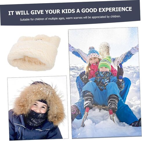 SAFIGLE Boy Girl Neck Warmer Scarf Windproof Lined for Boys Girls Thick Knit Cover for Cold Weather for Ages in Saudi Arabia
