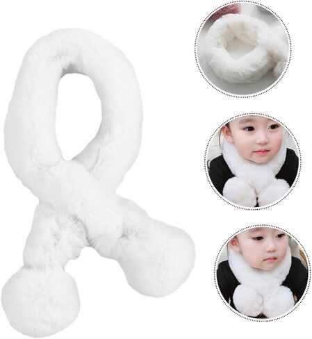 SAFIGLE 1pc Warm Plush Boys and Girls Scarf Cross Tie Design for Boys and Girls for Autumn and Warmer for Daily Use Adorable Christmas in Saudi Arabia