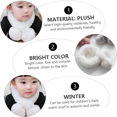 SAFIGLE 1pc Warm Plush Boys and Girls Scarf Cross Tie Design for Boys and Girls for Autumn and Warmer for Daily Use Adorable Christmas in Saudi Arabia