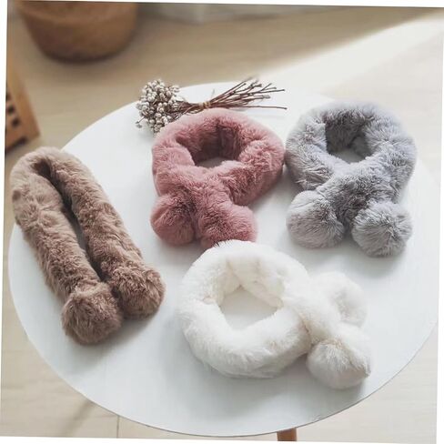 SAFIGLE 1pc Warm Plush Boys and Girls Scarf Cross Tie Design for Boys and Girls for Autumn and Warmer for Daily Use Adorable Christmas in Saudi Arabia
