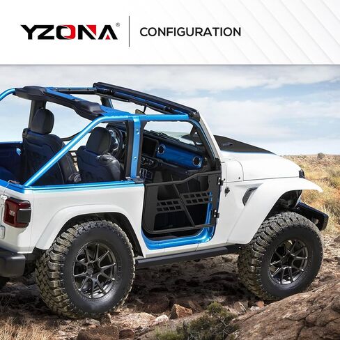 Suorto for JL Gladiator JT Tubular Half Doors Doors Safari متوافق مع 2018-2025 Jeep Wrangler JL JLU & Gladiator JT 4-DOORS (Offroad Trail Safari Adventure ، Pront and Graft Doors) in Saudi Arabia