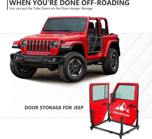 Suorto for JL Gladiator JT Tubular Half Doors Doors Safari متوافق مع 2018-2025 Jeep Wrangler JL JLU & Gladiator JT 4-DOORS (Offroad Trail Safari Adventure ، Pront and Graft Doors) in Saudi Arabia