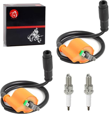 2 مجموعة من الإشعال Coil Pack & Spark Plug + Cap لـ Kawasaki Teryx4 800 Krt800 Teryx 800 Krf800 2014-2022 Teryx4 750 Krt750 Teryx 750 Krf750 2009-2013 قوة وحشيات 750 KVF750 4x4i 2008-2022 in Saudi Arabia