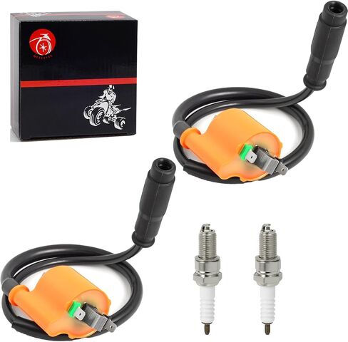 2 مجموعة من الإشعال Coil Pack & Spark Plug + Cap لـ Kawasaki Teryx4 800 Krt800 Teryx 800 Krf800 2014-2022 Teryx4 750 Krt750 Teryx 750 Krf750 2009-2013 قوة وحشيات 750 KVF750 4x4i 2008-2022 in Saudi Arabia