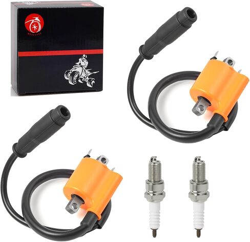 2 مجموعة من الإشعال Coil Pack & Spark Plug + Cap لـ Kawasaki Teryx4 800 Krt800 Teryx 800 Krf800 2014-2022 Teryx4 750 Krt750 Teryx 750 Krf750 2009-2013 قوة وحشيات 750 KVF750 4x4i 2008-2022 in Saudi Arabia