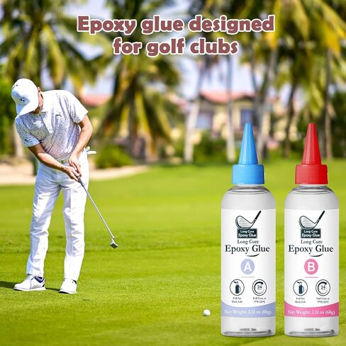 Long Cure Golf Club Epoxy 2.11oz, Quick Cure Transparent Durable Golf Epoxy, Golf Shaft Epoxy Used to Repair All Golf Clubs, Golf Heads, Drivers, Putters and Irons in Saudi Arabia
