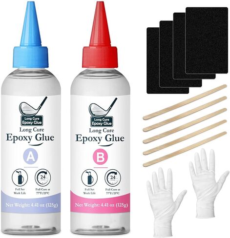 Long Cure Golf Club Epoxy 2.11oz, Quick Cure Transparent Durable Golf Epoxy, Golf Shaft Epoxy Used to Repair All Golf Clubs, Golf Heads, Drivers, Putters and Irons in Saudi Arabia