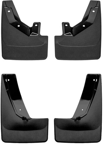 WeatherTech Custom No Drill Splash Guard MudFlaps for Suburban, Tahoe, Yukon XL, Yukon (Power-Retractable Steps) - Front & Rear Set, Black in Kuwait