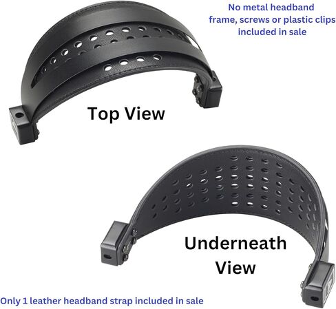 AHG Premium Leather LCD Headband strap. Compatible with Audeze LCD-2 LCD-3 LCD-4 LCD-4z LCD-X LCD-XC LCD-MX4 and LCD-GX Suspension headphones (Black). Premium Cowhide Leather | Professionally Stitched in Saudi Arabia