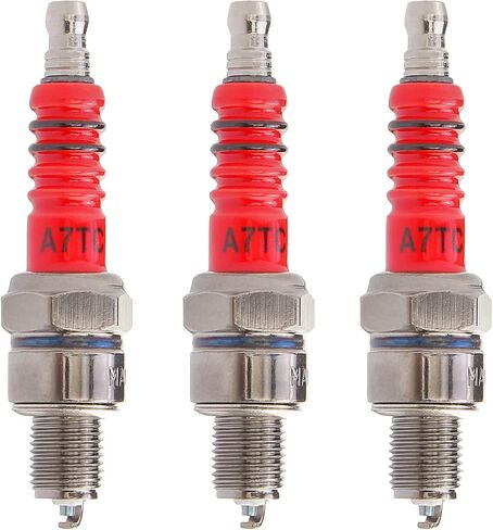 5 Pcs A7TC Spark Plug Compatible with GY6 50cc-70cc 90cc 110cc 125cc 140cc 150cc 160cc Motorcycle ATV Quad Scooter Go Kart Moped Mini Chopper Buggy Pit Dirt Bike Chinese 139QMB 154QMI 157QMJ in Saudi Arabia