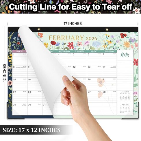 2025 Desk Calendar - 2025 Calendar from January 2025 - December 2025, 2025 Desk Calendar 12''x17'', with Large Blocks, Note Section, Corner Protections in Kuwait