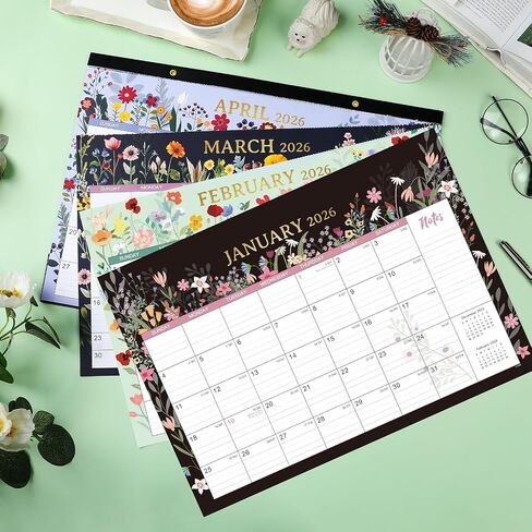 2025 Desk Calendar - 2025 Calendar from January 2025 - December 2025, 2025 Desk Calendar 12''x17'', with Large Blocks, Note Section, Corner Protections in Kuwait