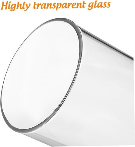 Happyyami 2Pcs Transparent Glass Candle Holder Sleeve Windproof Decorative Shades for Cylindrical Candles High Glass Tube Enhances Flame Brightness for Home Decor in Saudi Arabia