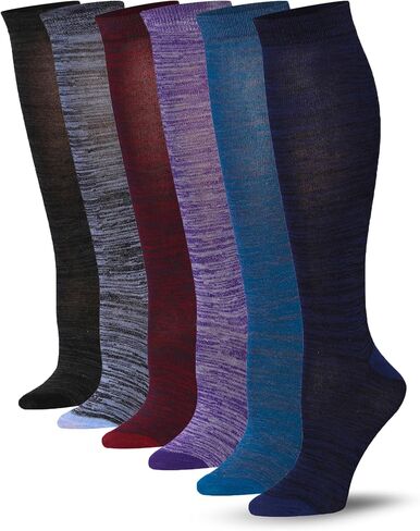 Tipi Toe Women's 6 Pairs Colorful Patterned Knee High Socks in Saudi Arabia